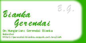 bianka gerendai business card